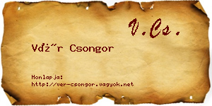 Vér Csongor névjegykártya